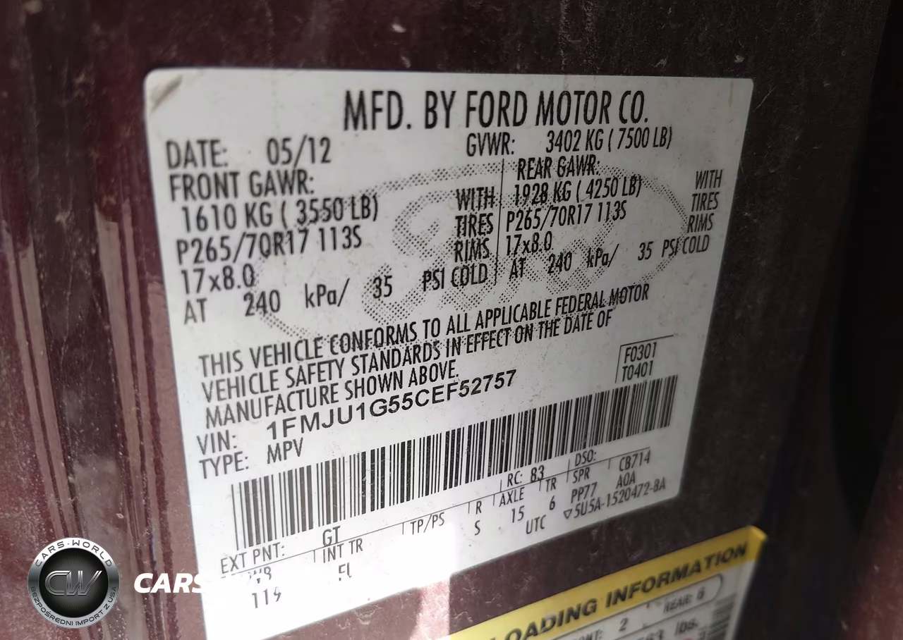 2012 Ford Expedition Xl VIN:1FMJU1G55CEF52757 - 9