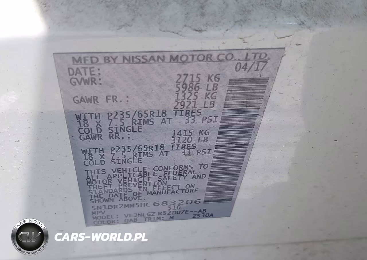 2017 Nissan Pathfinder Sl VIN:5N1DR2MM5HC683206 - 9