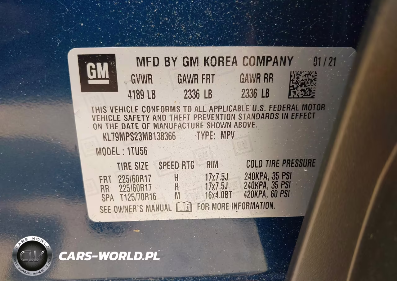 2021 Chevrolet Trailblazer Fwd Lt VIN:KL79MPS23MB138366 - 9