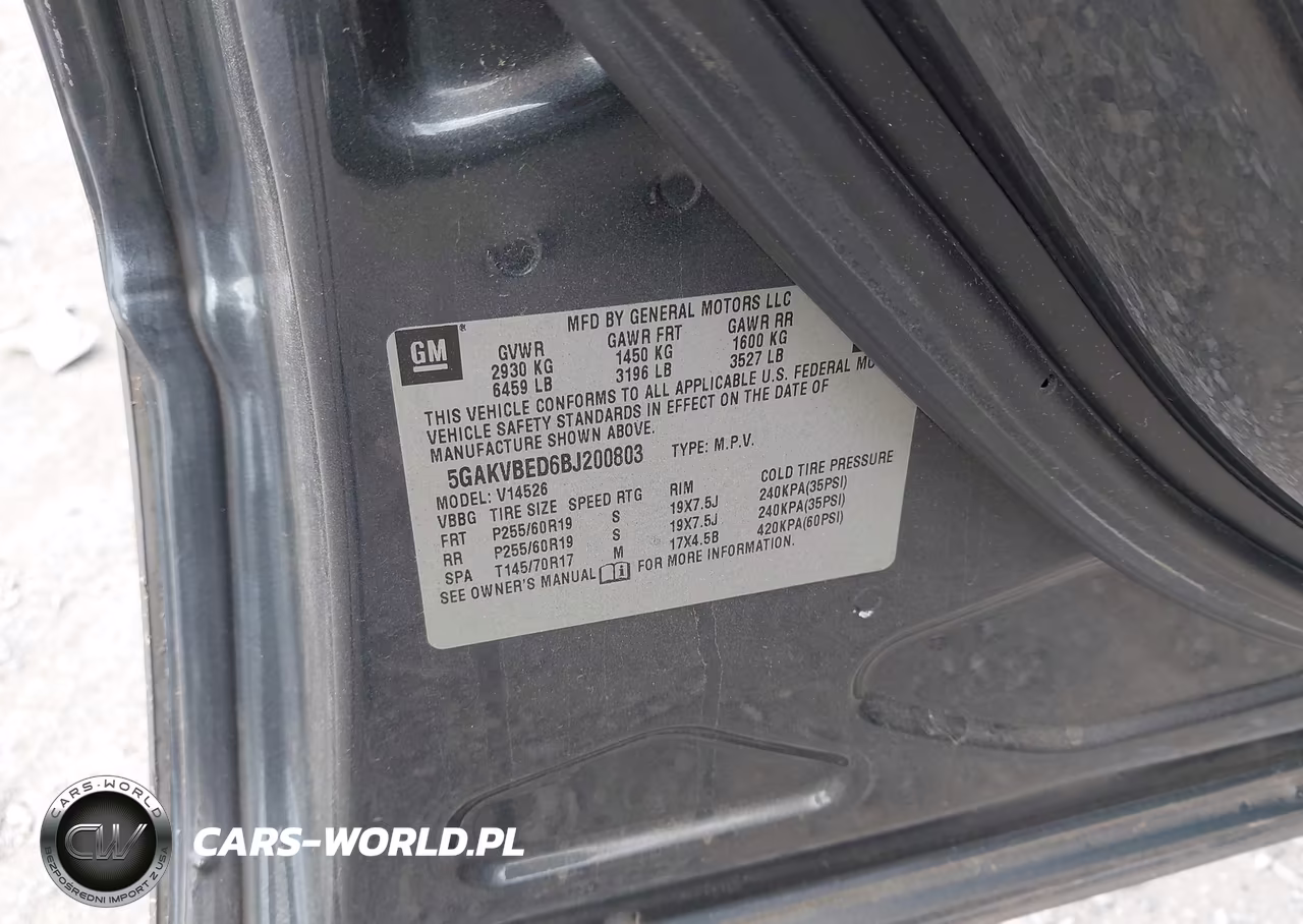 2011 Buick Enclave 1Xl VIN:5GAKVBED6BJ200803 - 9
