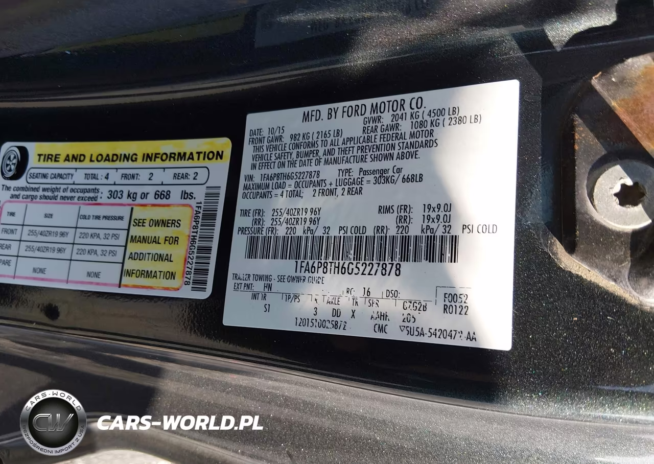 2016 Ford Mustang Ecoboost VIN:1FA6P8TH6G5227878 - 9