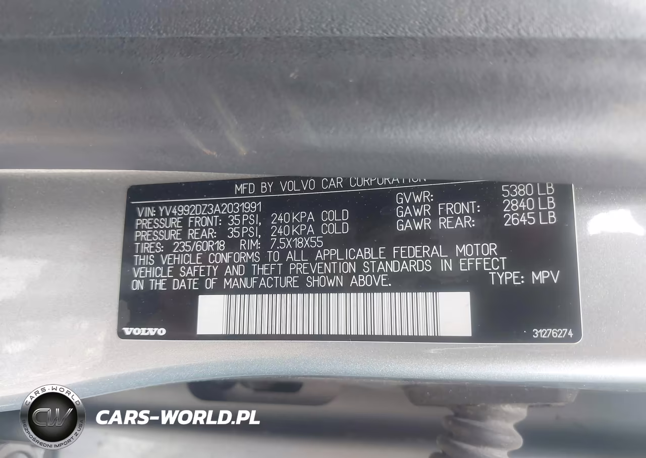 2010 Volvo Xc60 T6-T6 R-Design VIN:YV4992DZ3A2031991 - 9