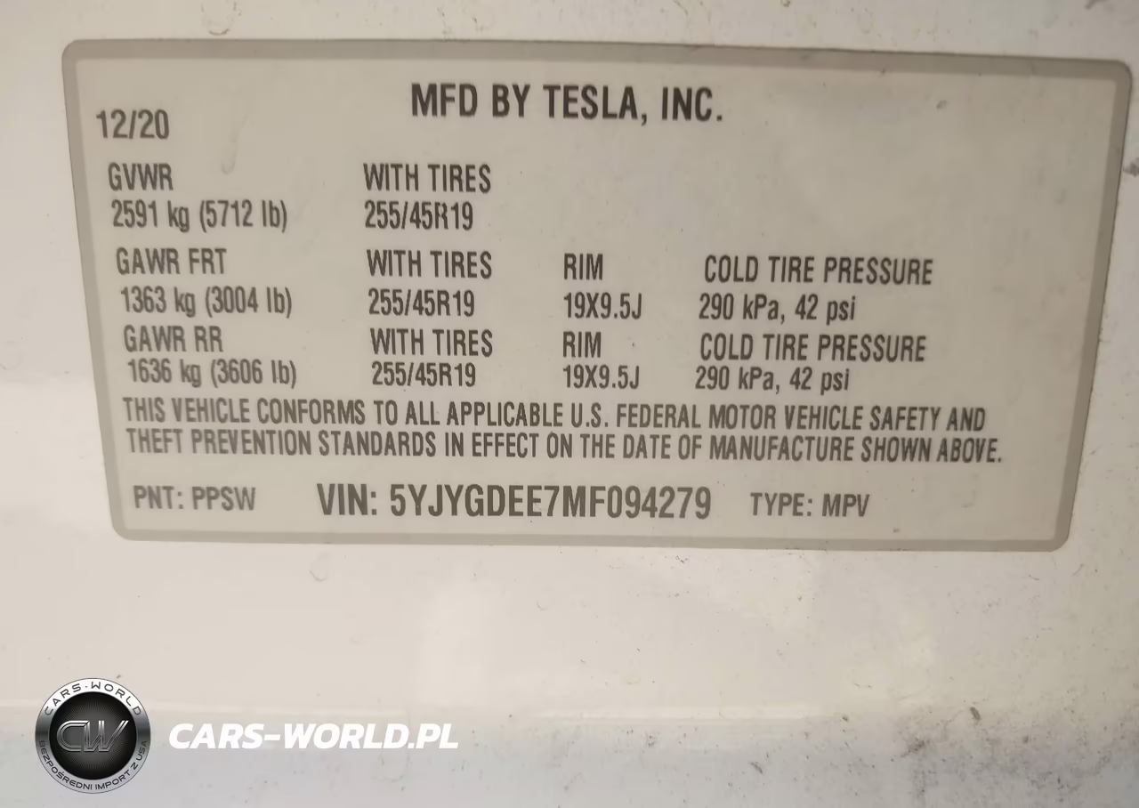 2021 Tesla Model Y Long Range Dual Motor All-Wheel Drive VIN:5YJYGDEE7MF094279 - 9