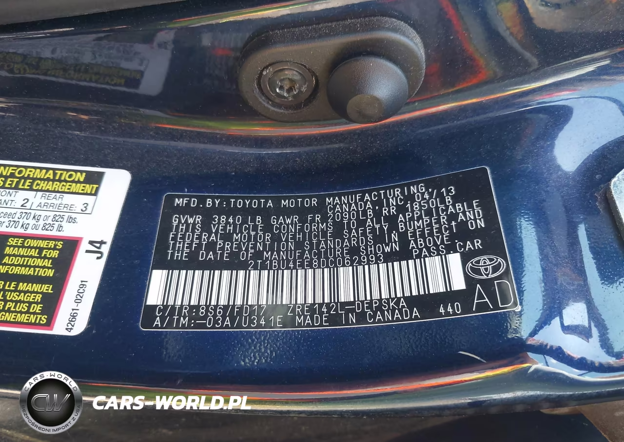 2013 Toyota Corolla S VIN:2T1BU4EE8DC062993 - 9