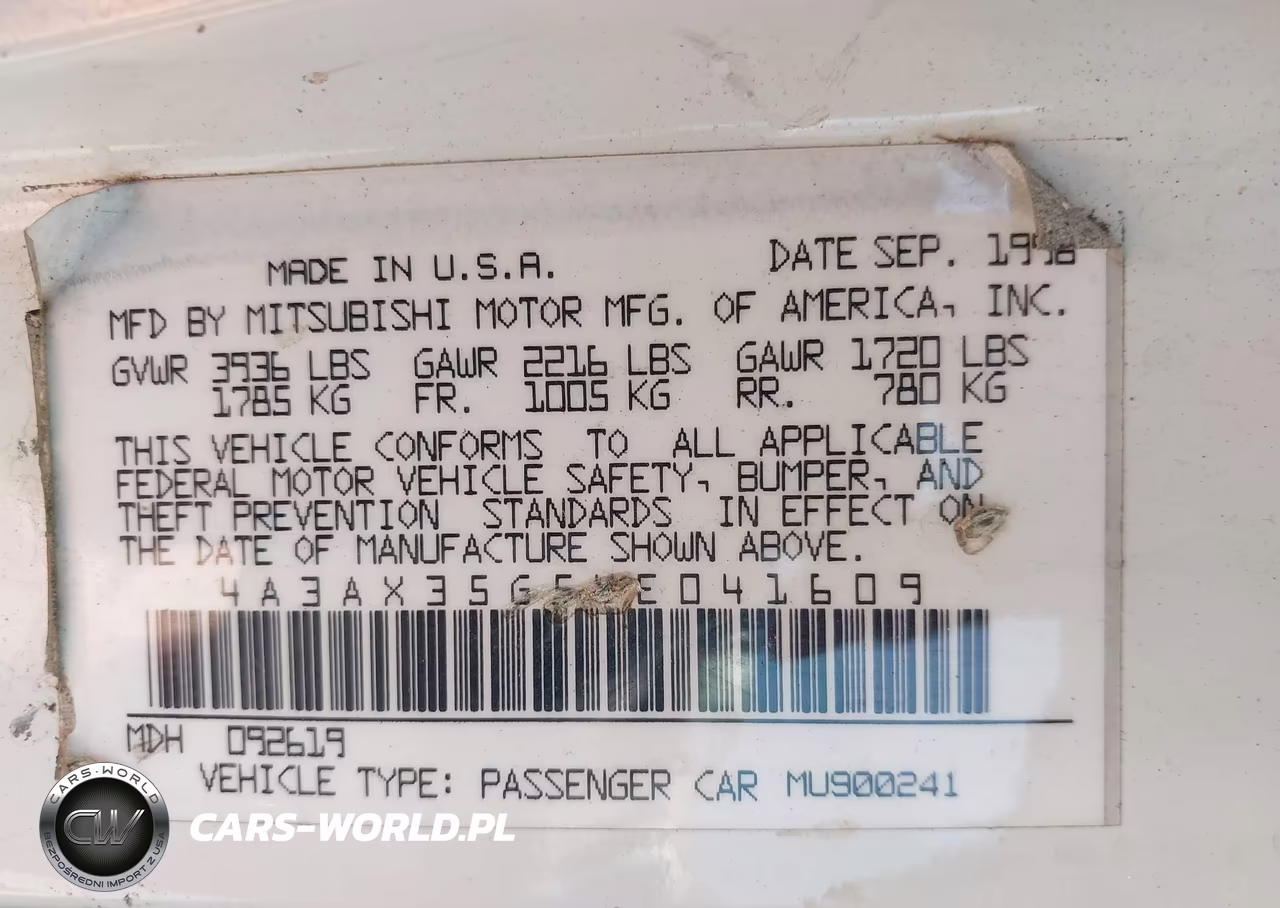 1997 Mitsubishi Eclipse Spyder Gs VIN:4A3AX35G5VE041609 - 9