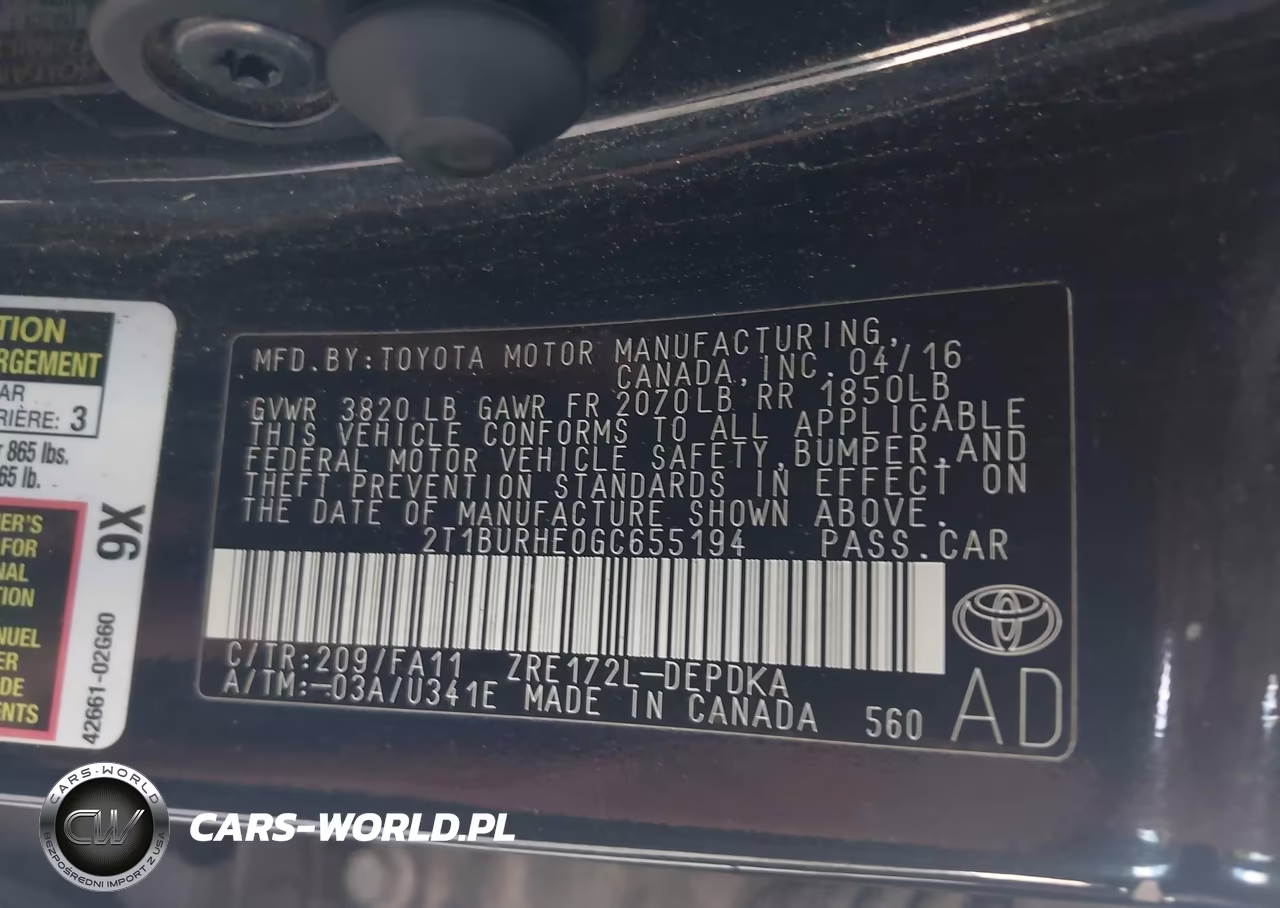 2016 Toyota Corolla L VIN:2T1BURHE0GC655194 - 9