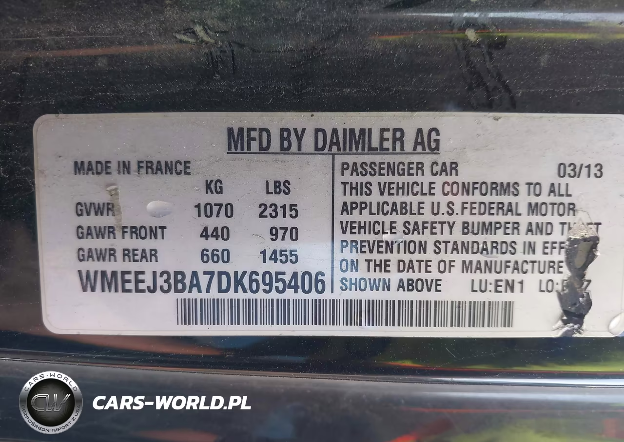 2013 Smart Fortwo Pure VIN:WMEEJ3BA7DK695406 - 9
