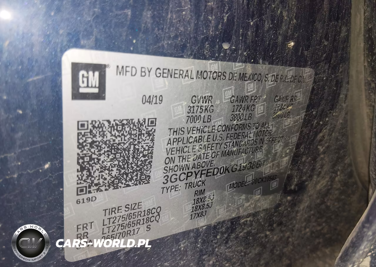 2019 Chevrolet Silverado 1500 Lt Trail Boss VIN:3GCPYFED0KG198860 - 9