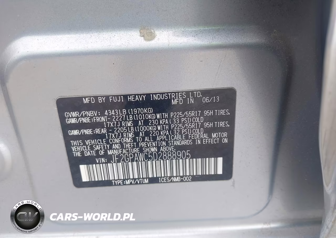 2013 Subaru Xv Crosstrek 2.0I Premium VIN:JF2GPAWC5D2888905 - 9