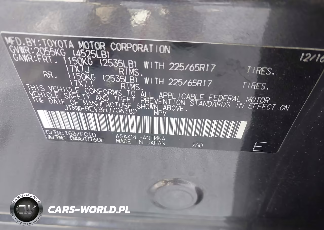 2017 Toyota Rav4 Xle VIN:JTMWFREV8HJ706382 - 9