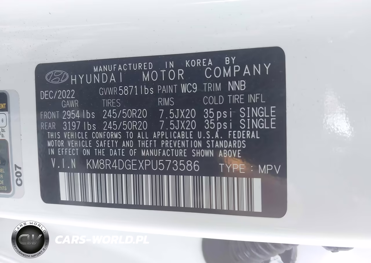 2023 Hyundai Palisade Sel VIN:KM8R4DGEXPU573586 - 9