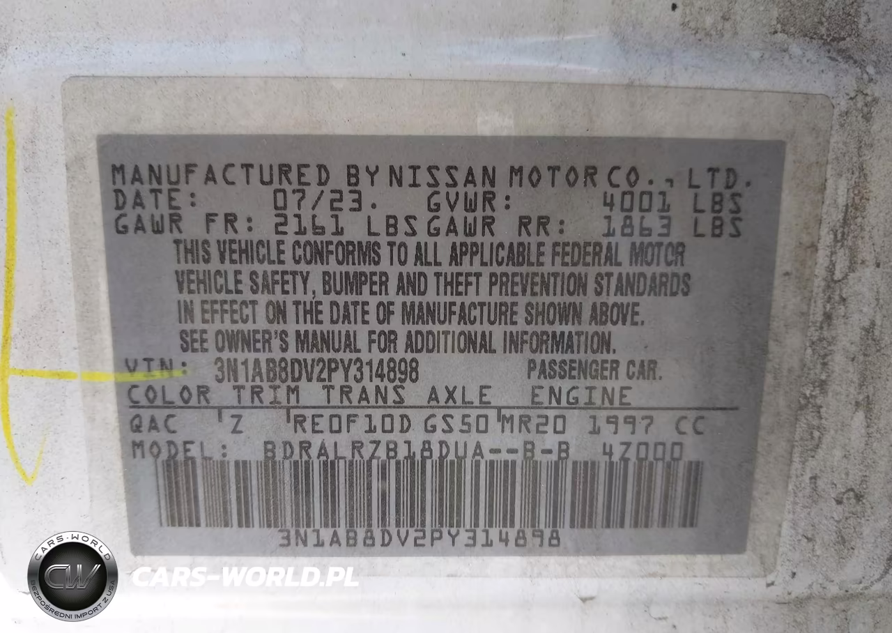 2023 Nissan Sentra Sr Xtronic Cvt VIN:3N1AB8DV2PY314898 - 9