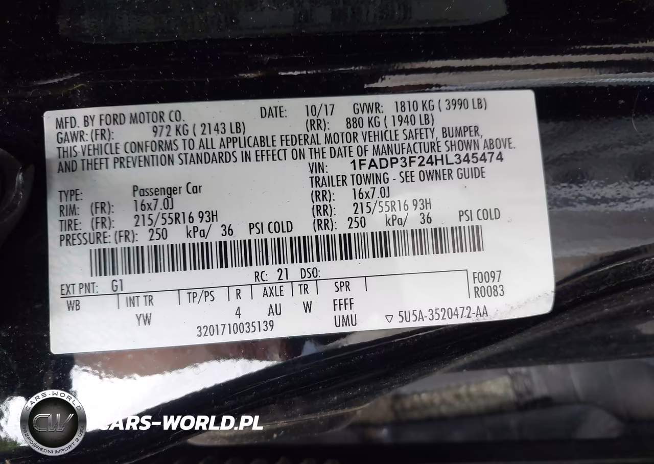 2017 Ford Focus Se VIN:1FADP3F24HL345474 - 9