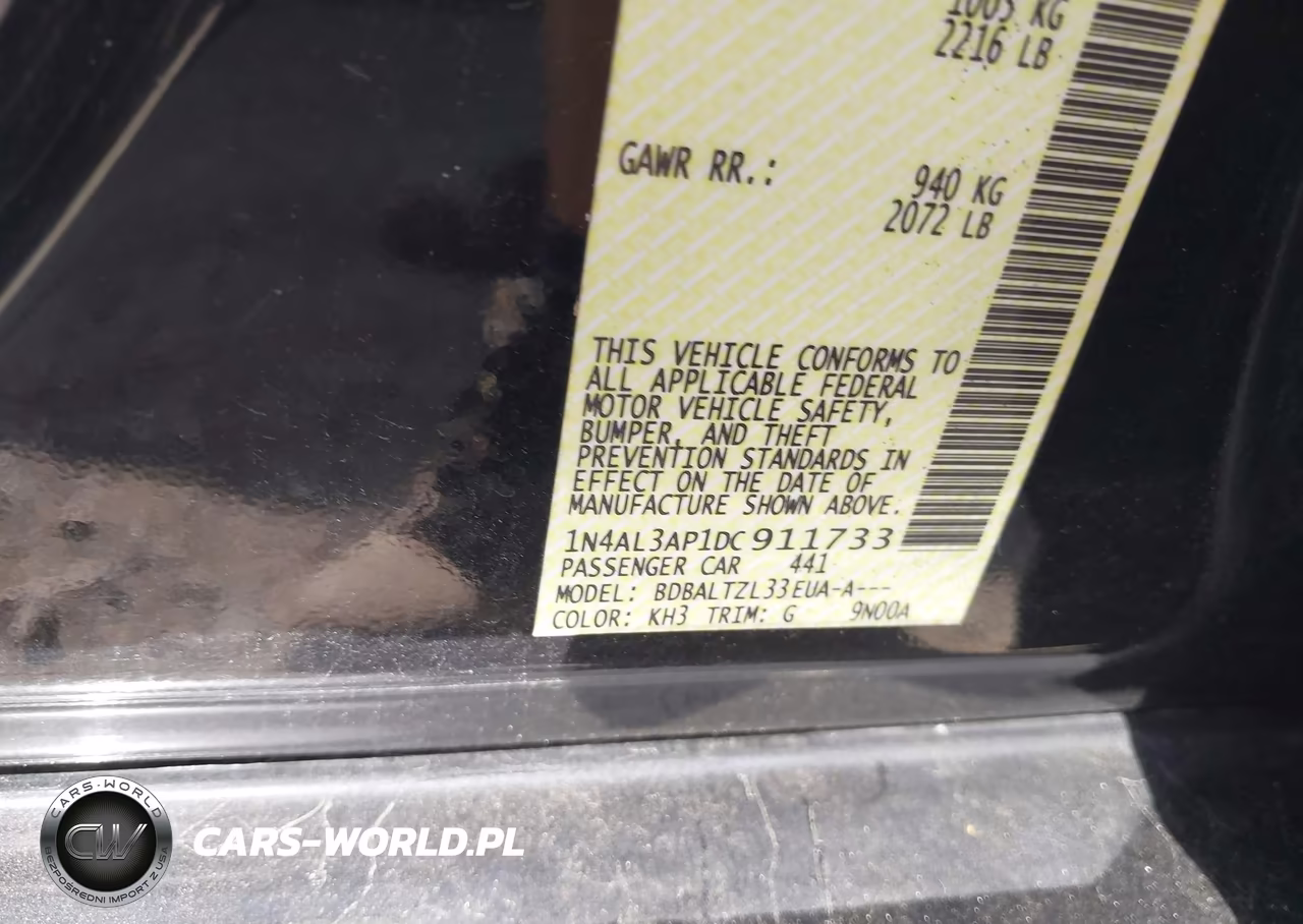 2013 Nissan Altima 2.5 Sv VIN:1N4AL3AP1DC911733 - 9