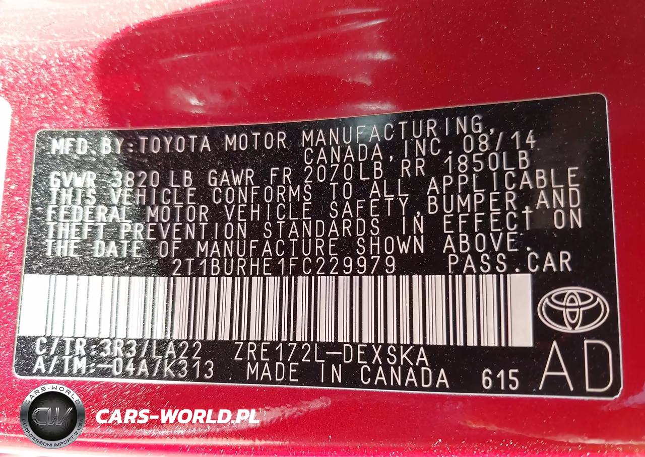 2015 Toyota Corolla S Premium VIN:2T1BURHE1FC229979 - 9
