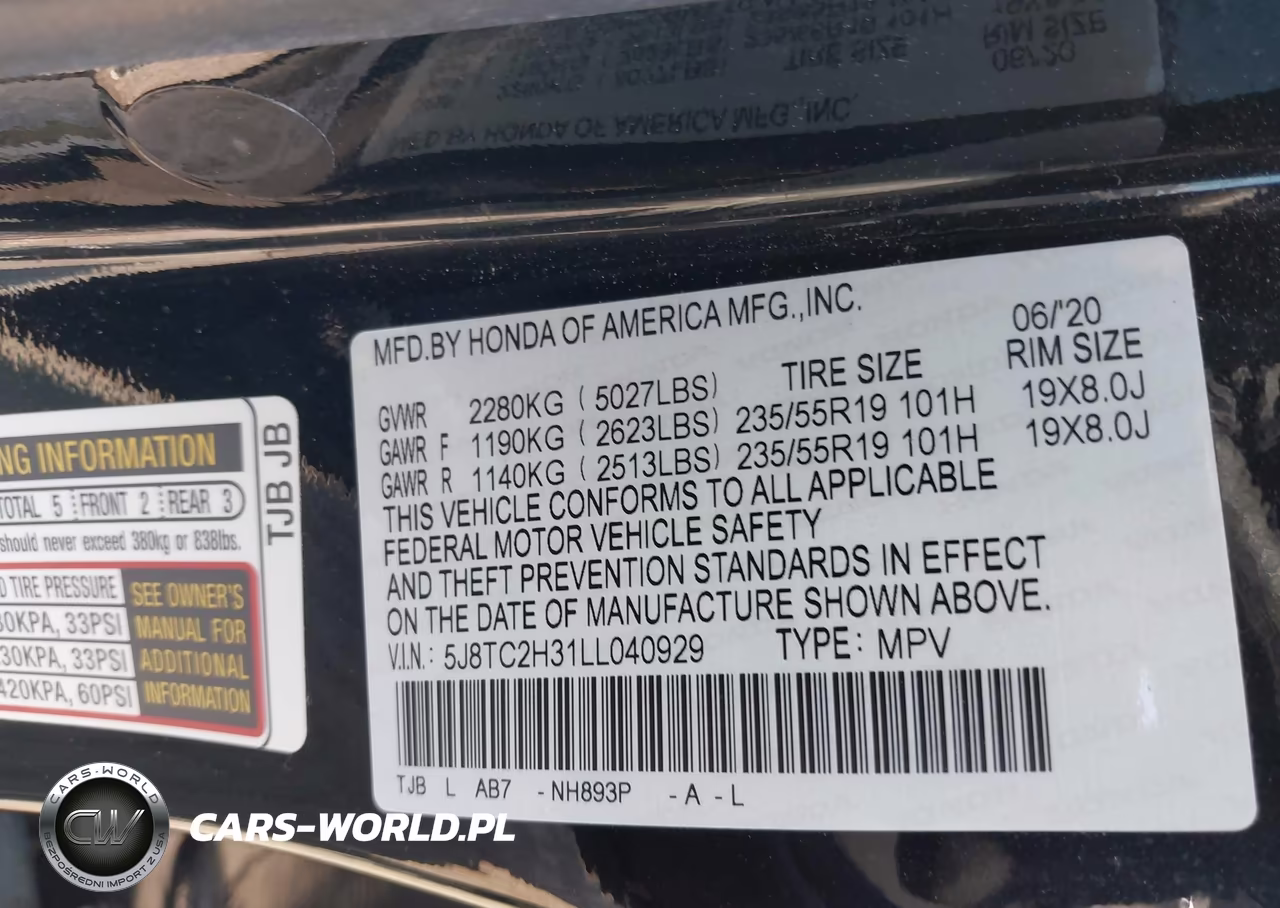 2020 Acura Rdx Standard VIN:5J8TC2H31LL040929 - 9