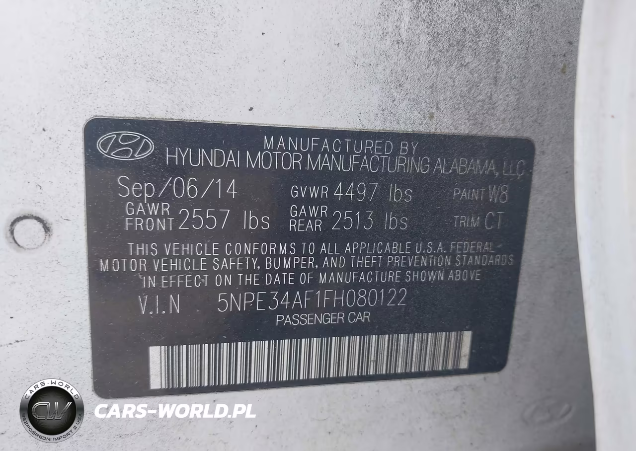 2015 Hyundai Sonata Sport VIN:5NPE34AF1FH080122 - 9