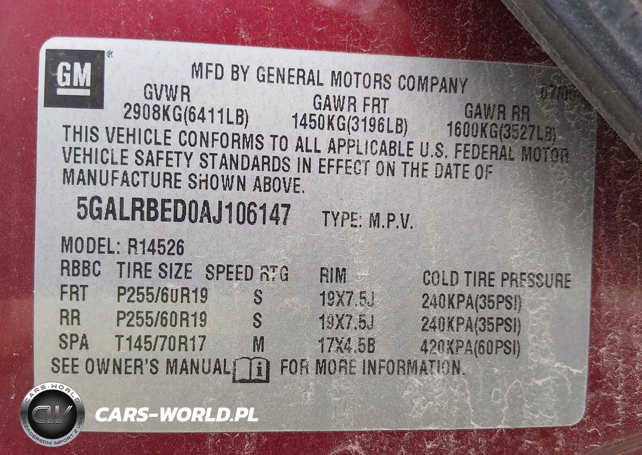 2010 Buick Enclave 1Xl VIN:5GALRBED0AJ106147 - 9