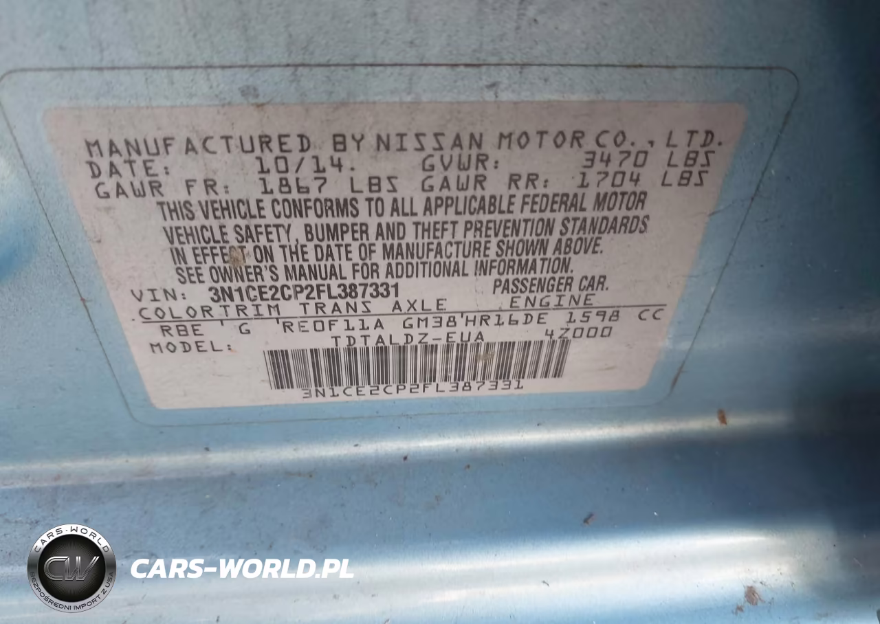 2015 Nissan Versa Note Sv VIN:3N1CE2CP2FL387331 - 9