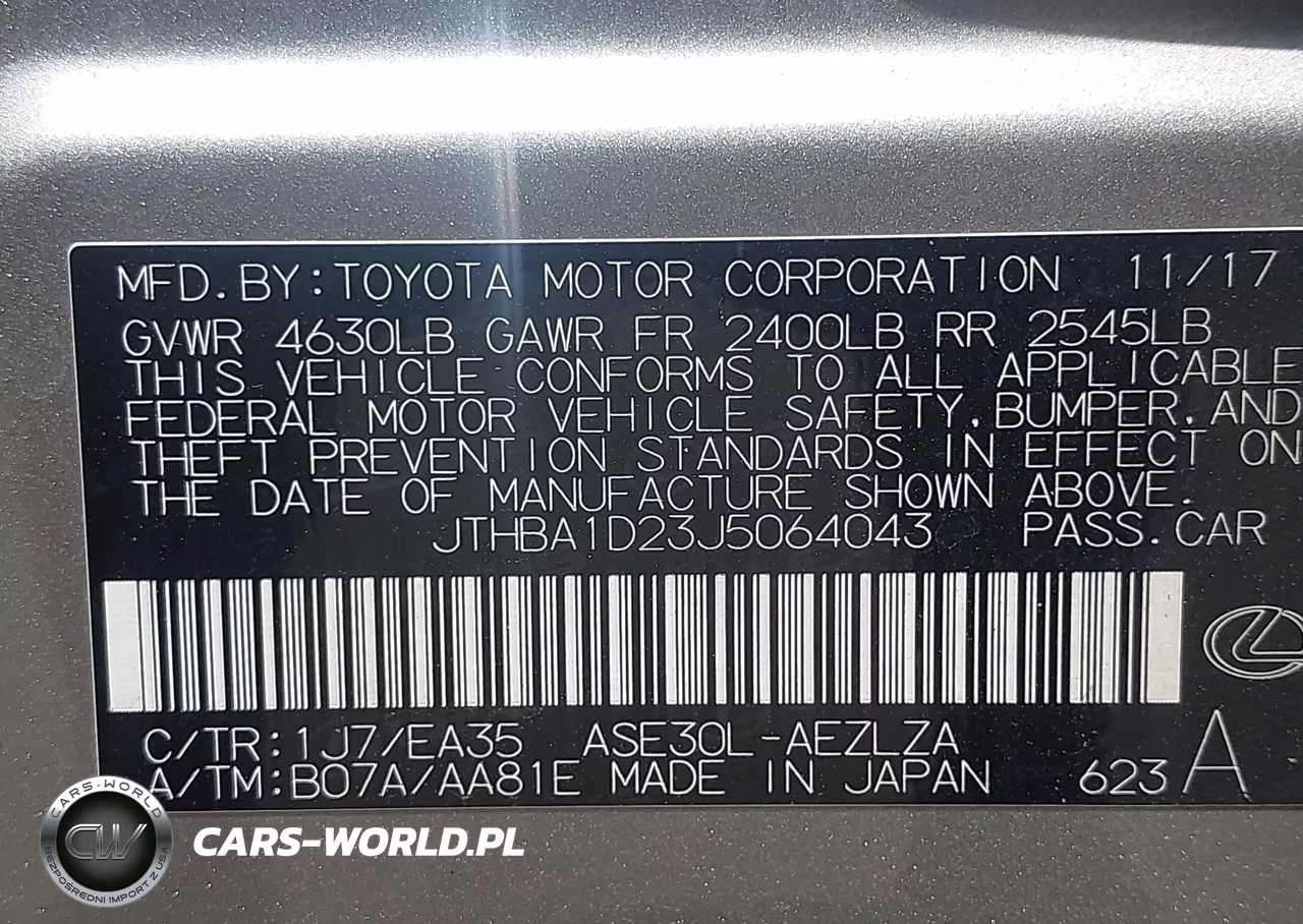 2018 Lexus Is 300 VIN:JTHBA1D23J5064043 - 9