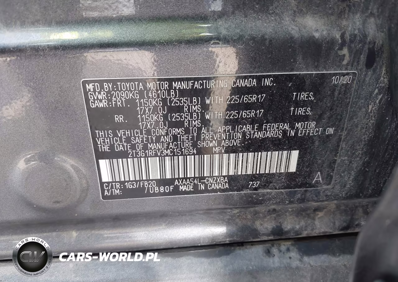 2021 Toyota Rav4 Le VIN:2T3G1RFV3MC151694 - 9