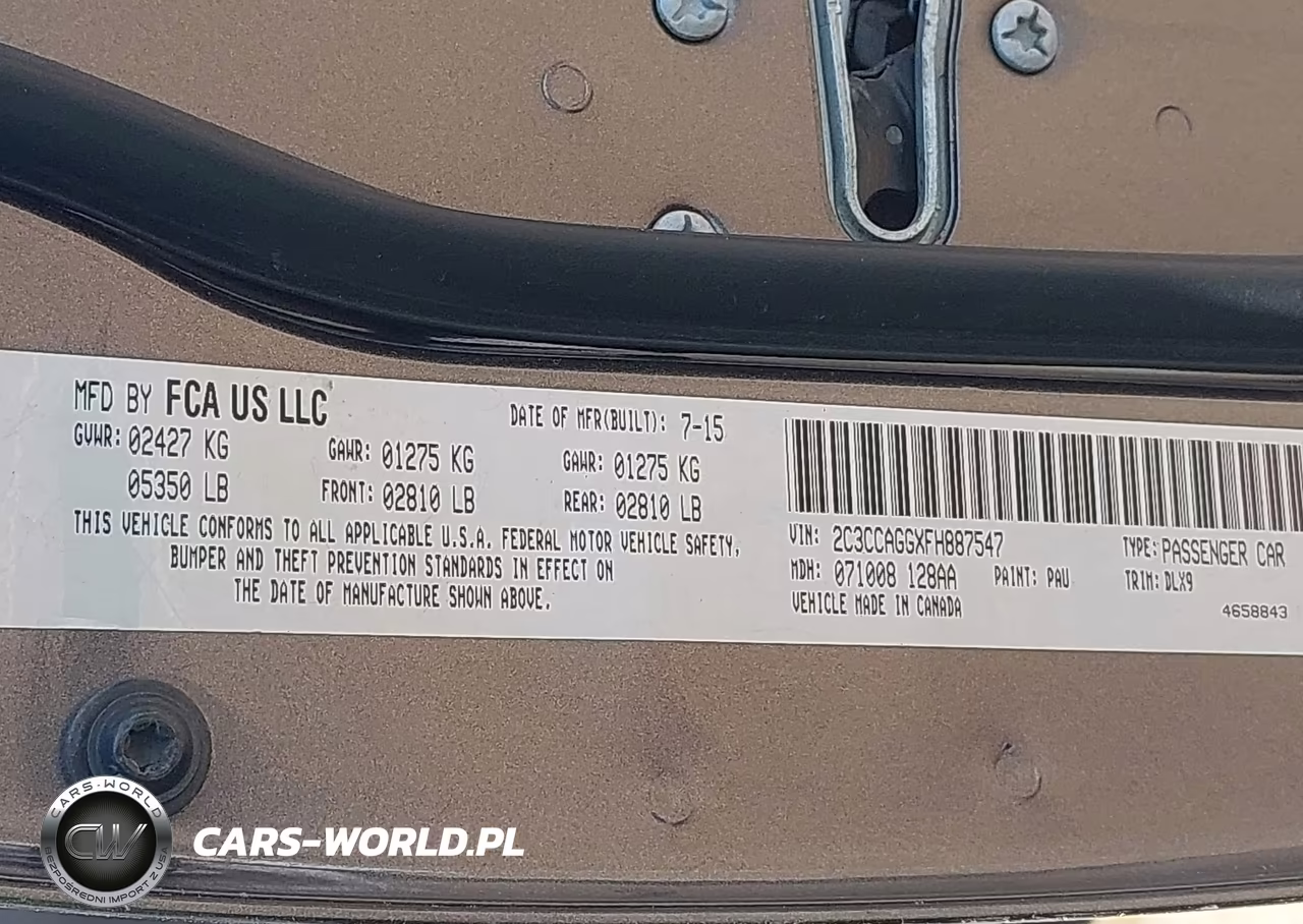 2015 Chrysler 300 300S VIN:2C3CCAGGXFH887547 - 9