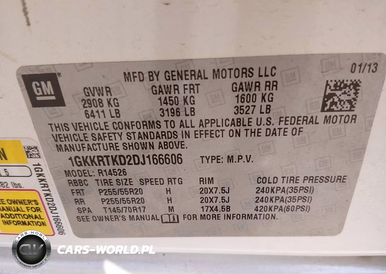 2013 GMC Acadia Denali VIN:1GKKRTKD2DJ166606 - 9