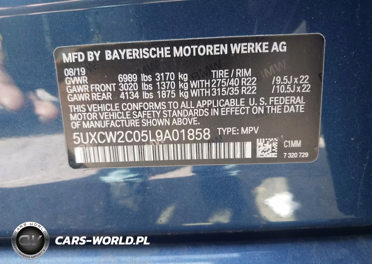 2020 BMW X7 xDrive40I VIN:5UXCW2C05L9A01858 - 9