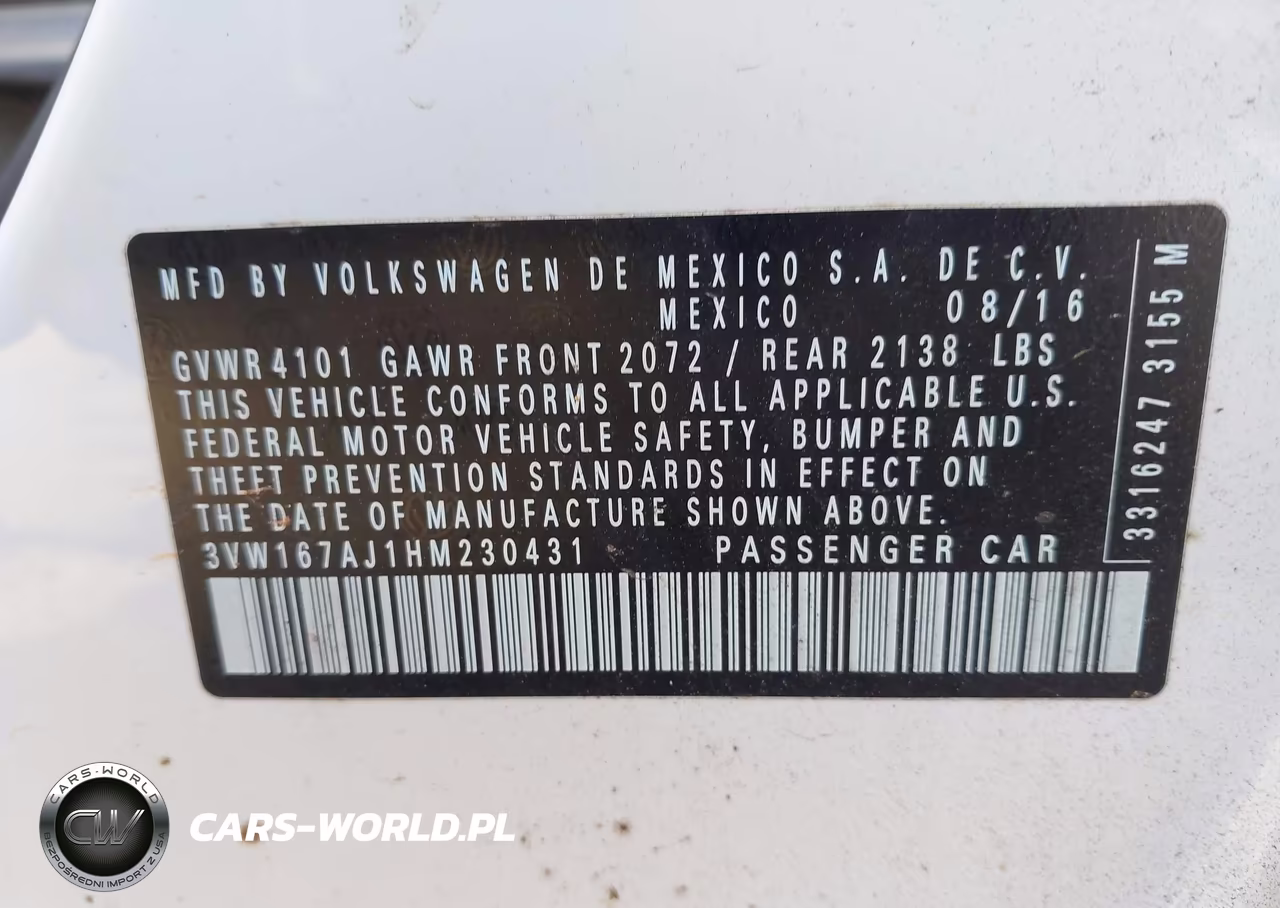 2017 Volkswagen Jetta 1.4T S VIN:3VW167AJ1HM230431 - 9