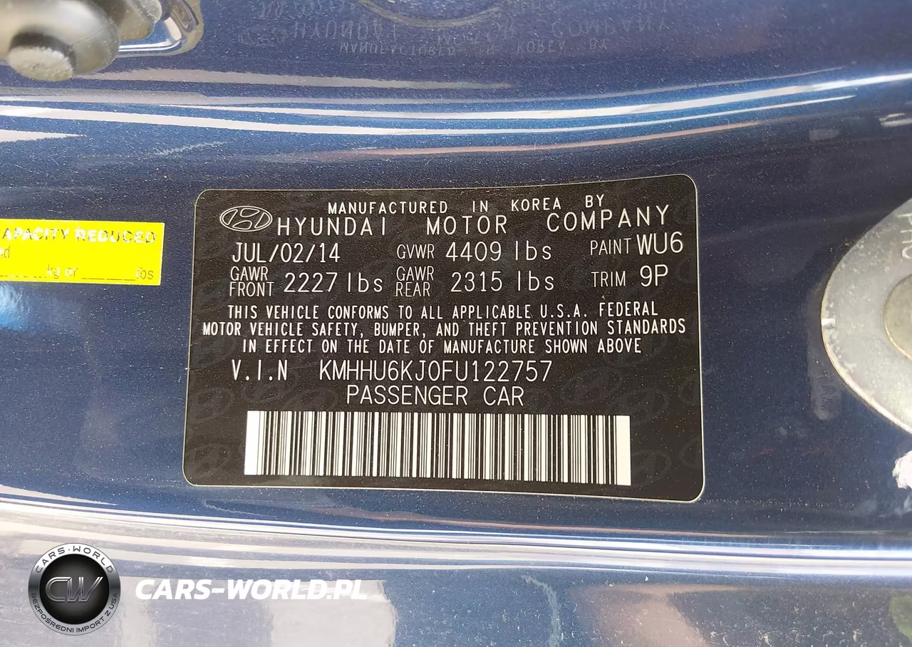 2015 Hyundai Genesis VIN:KMHHU6KJ0FU122757 - 9