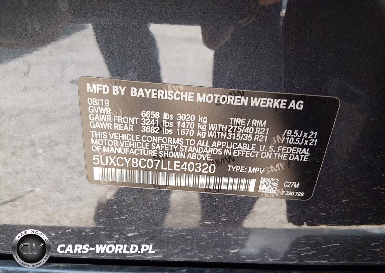 2020 BMW X6 M50I VIN:5UXCY8C07LLE40320 - 9