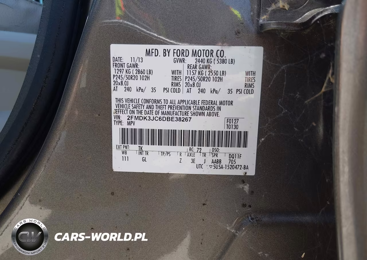 2013 Ford Edge Sel VIN:2FMDK3JC6DBE38267 - 9