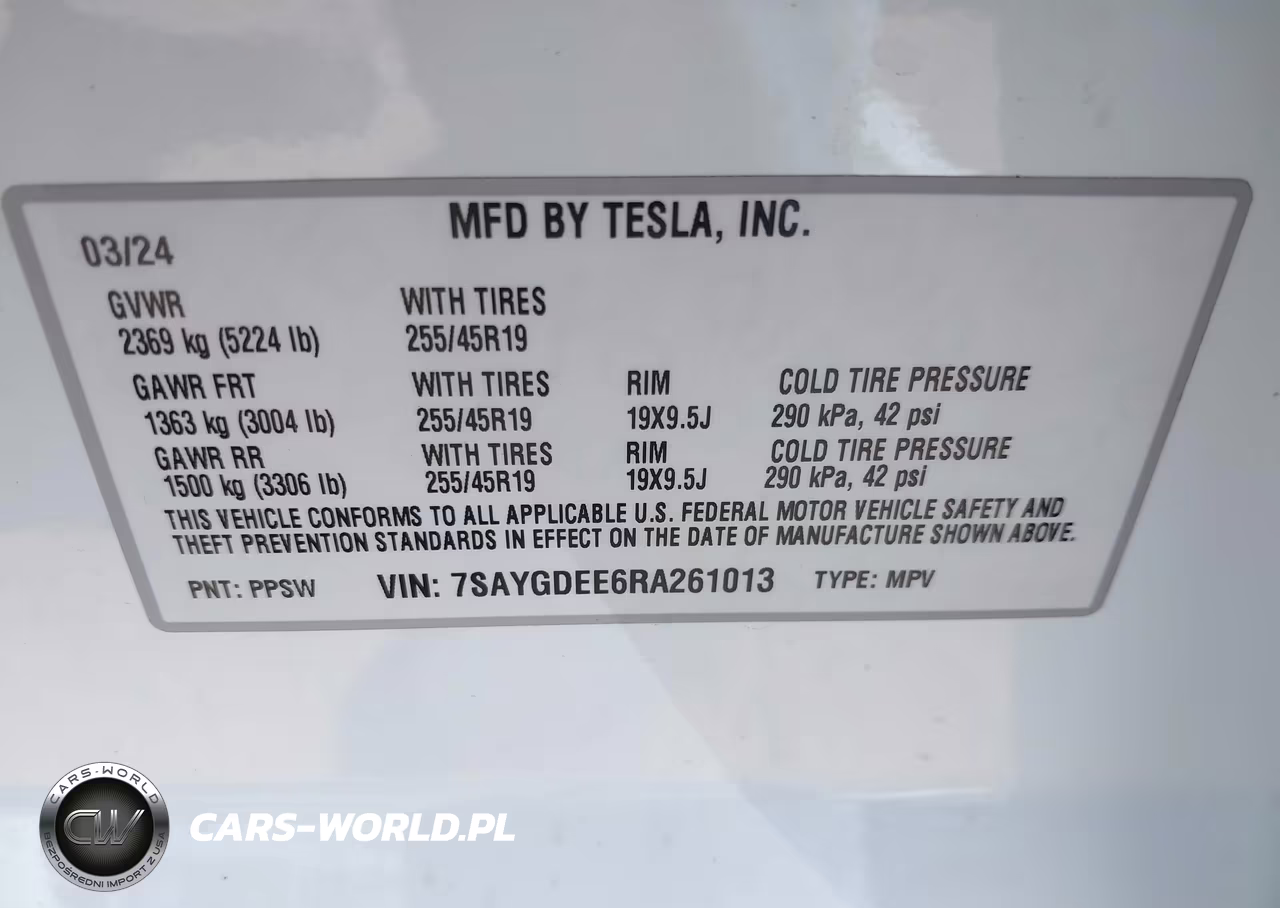 2024 Tesla Model Y Long Range Dual Motor All-Wheel Drive VIN:7SAYGDEE6RA261013 - 9