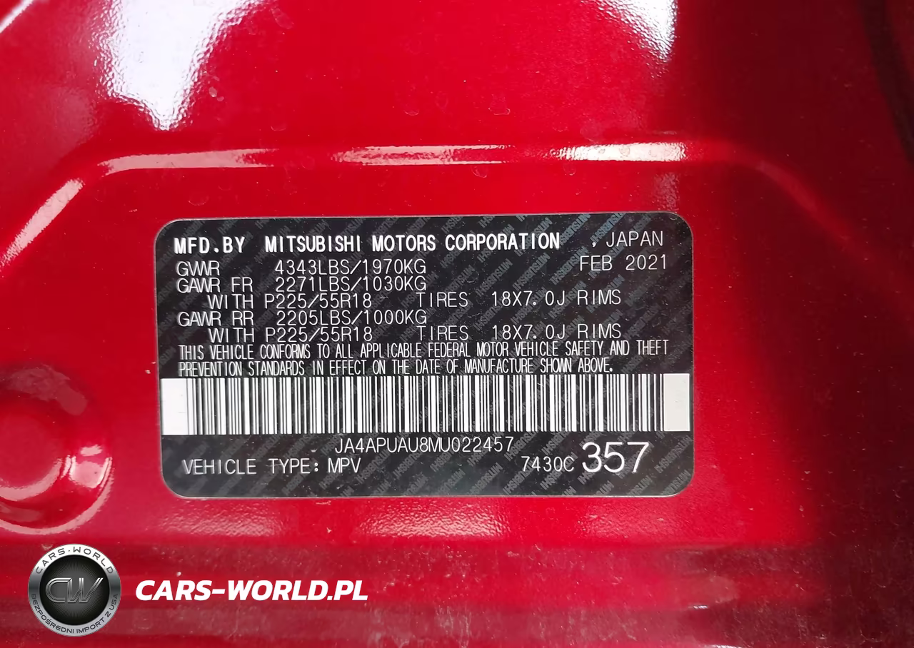 2021 Mitsubishi Outlander Sport 2.0 Be 2Wd-2.0 Es 2Wd-2.0 Le 2Wd-2.0 S 2Wd VIN:JA4APUAU8MU022457 - 9