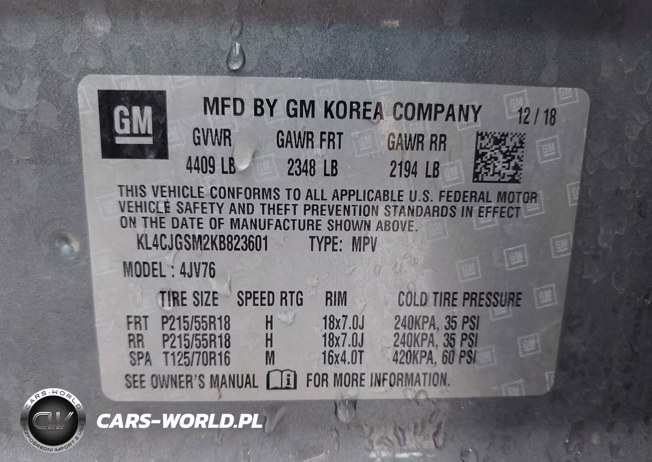 2019 Buick Encore Awd Essence VIN:KL4CJGSM2KB823601 - 9