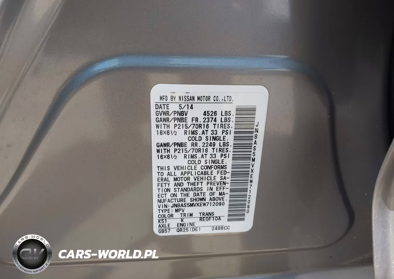 2014 Nissan Rogue Select S VIN:JN8AS5MVXEW712090 - 9