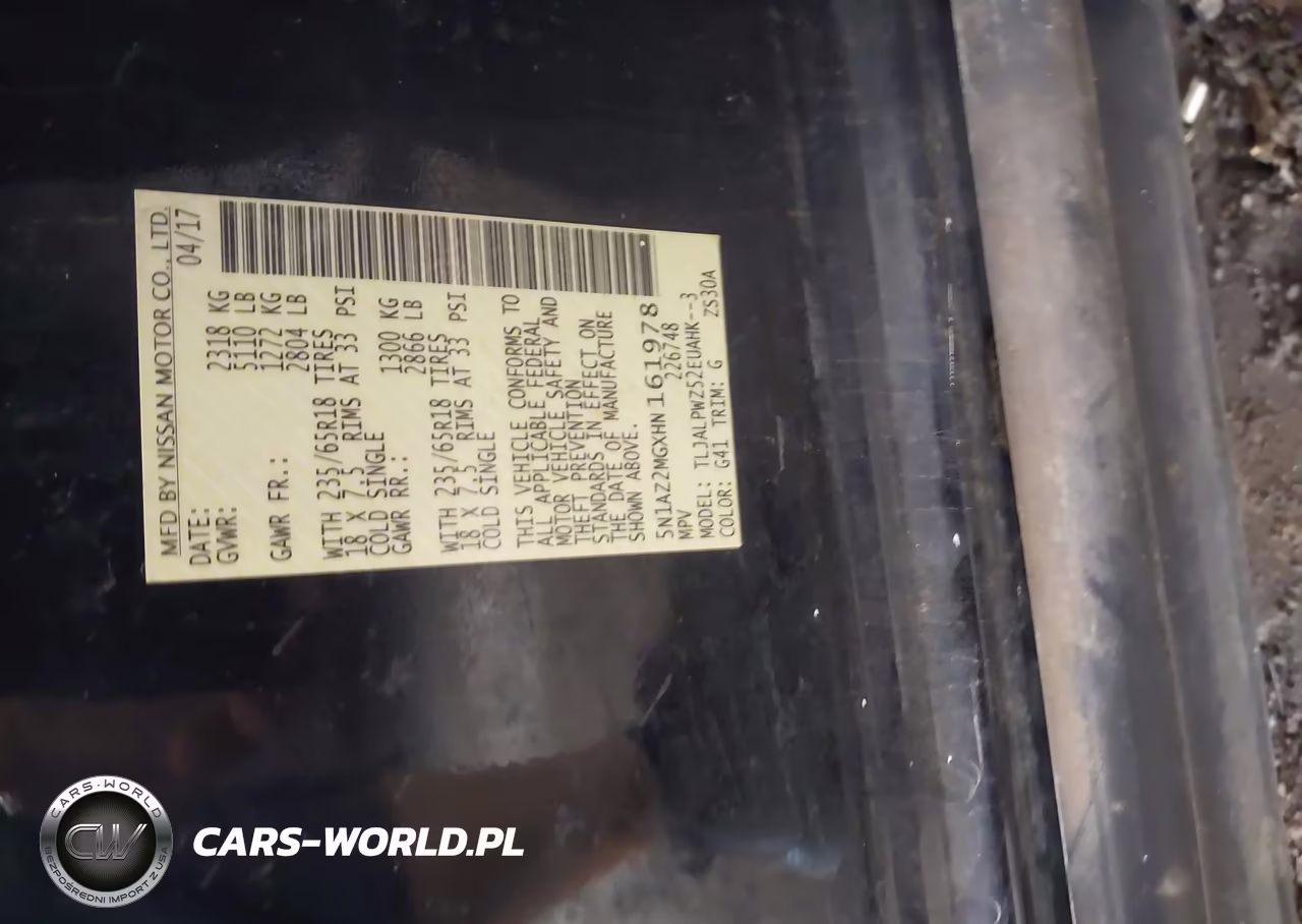 2017 Nissan Murano S VIN:5N1AZ2MGXHN161978 - 9