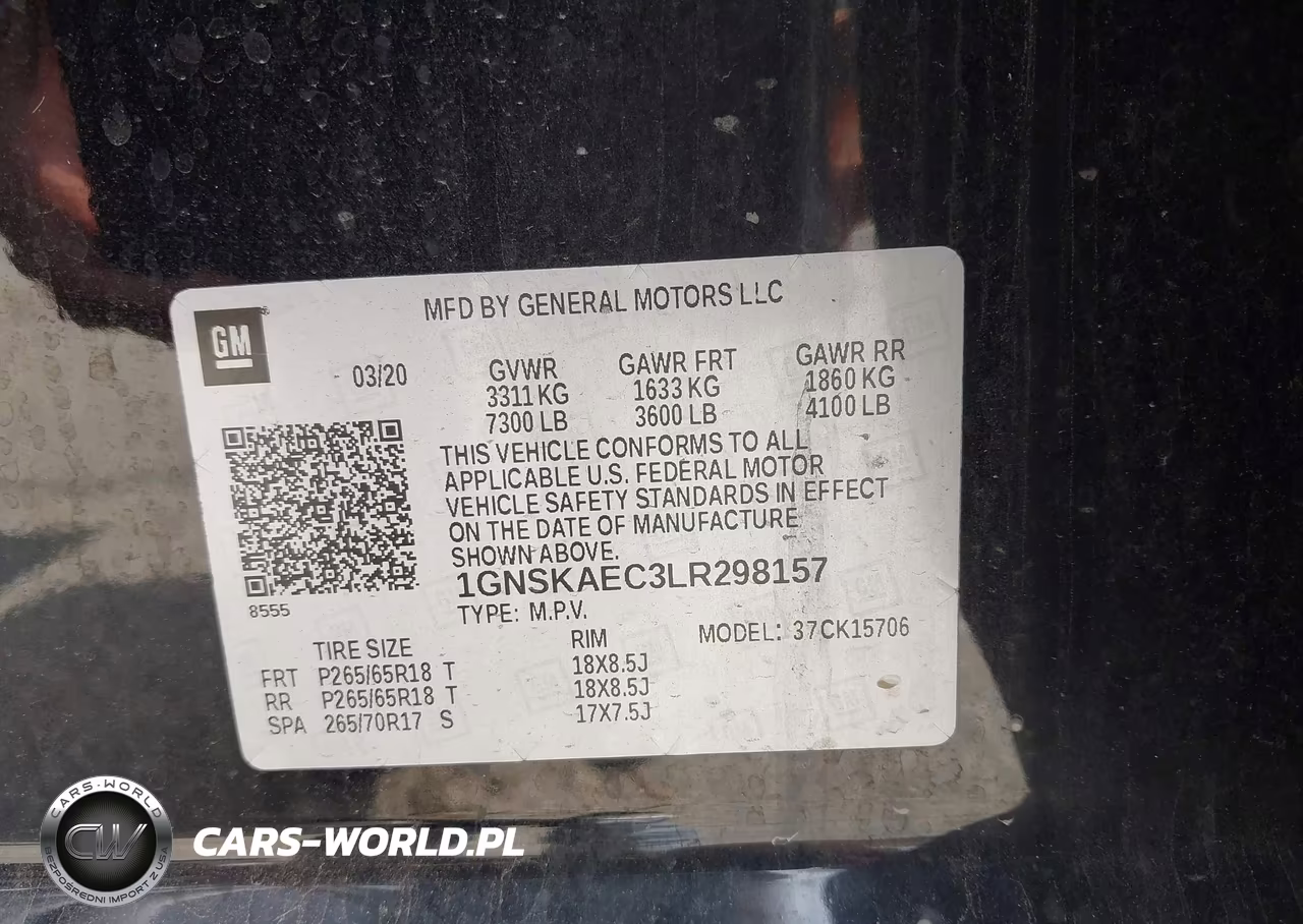 2020 Chevrolet Tahoe 4Wd Ls VIN:1GNSKAEC3LR298157 - 9