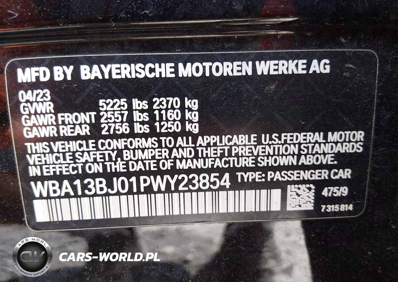 2023 BMW 530 I xDrive VIN:WBA13BJ01PWY23854 - 9