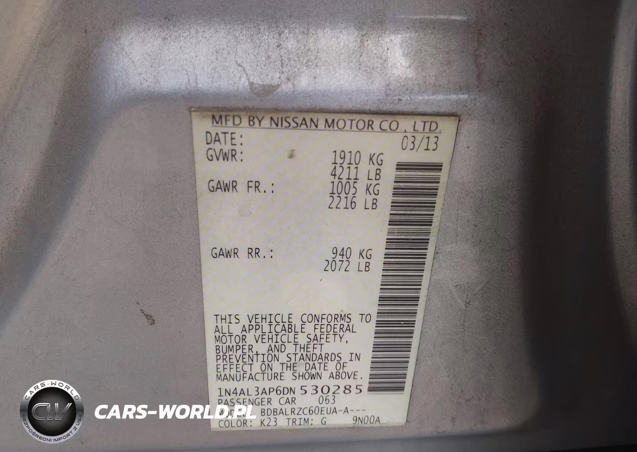 2013 Nissan Altima 2.5 S VIN:1N4AL3AP6DN530285 - 9