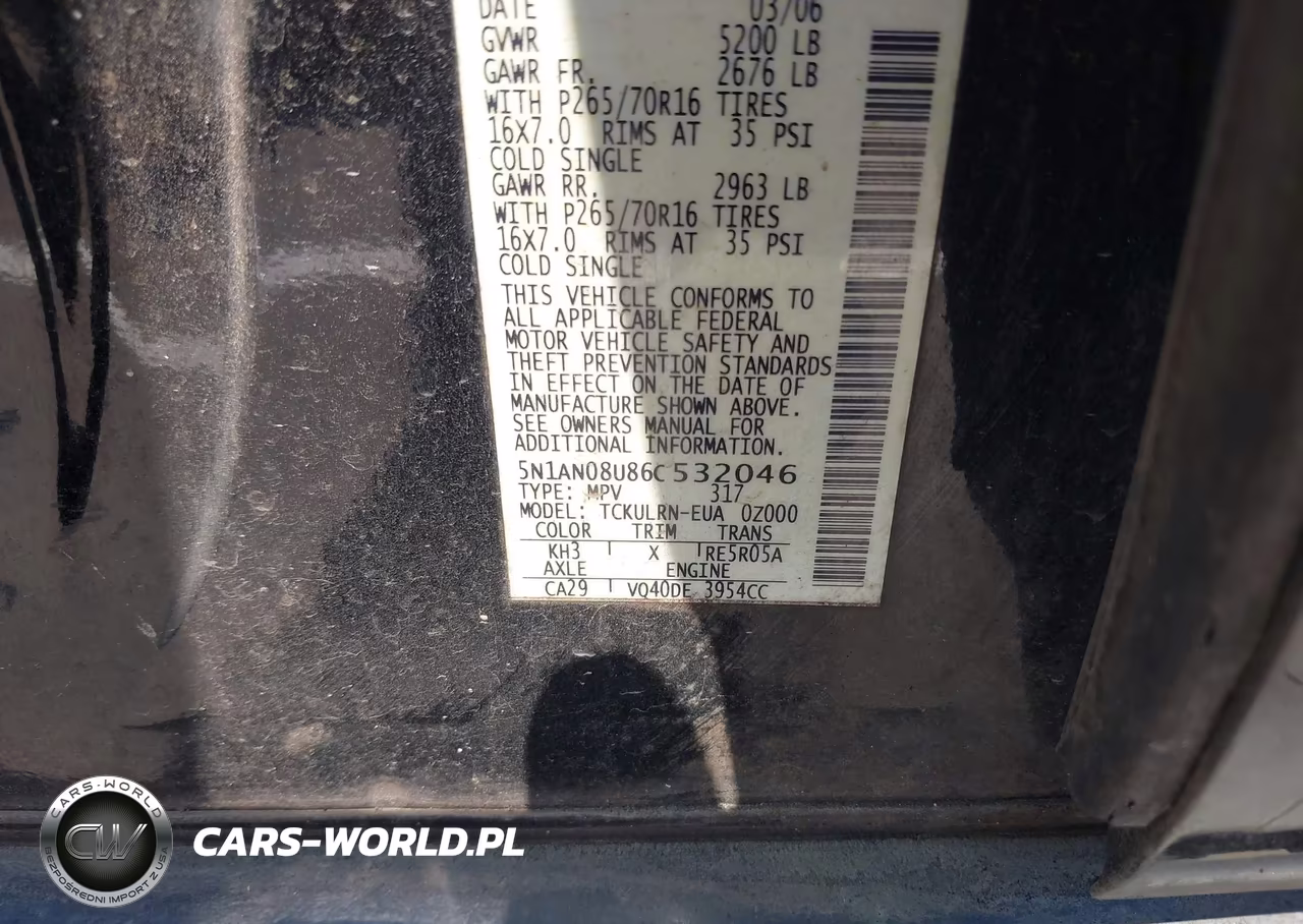 2006 Nissan Xterra S VIN:5N1AN08U86C532046 - 9