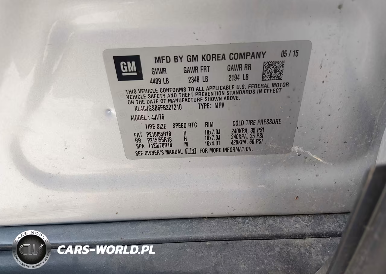 2015 Buick Encore Leather VIN:KL4CJGSB6FB221210 - 9