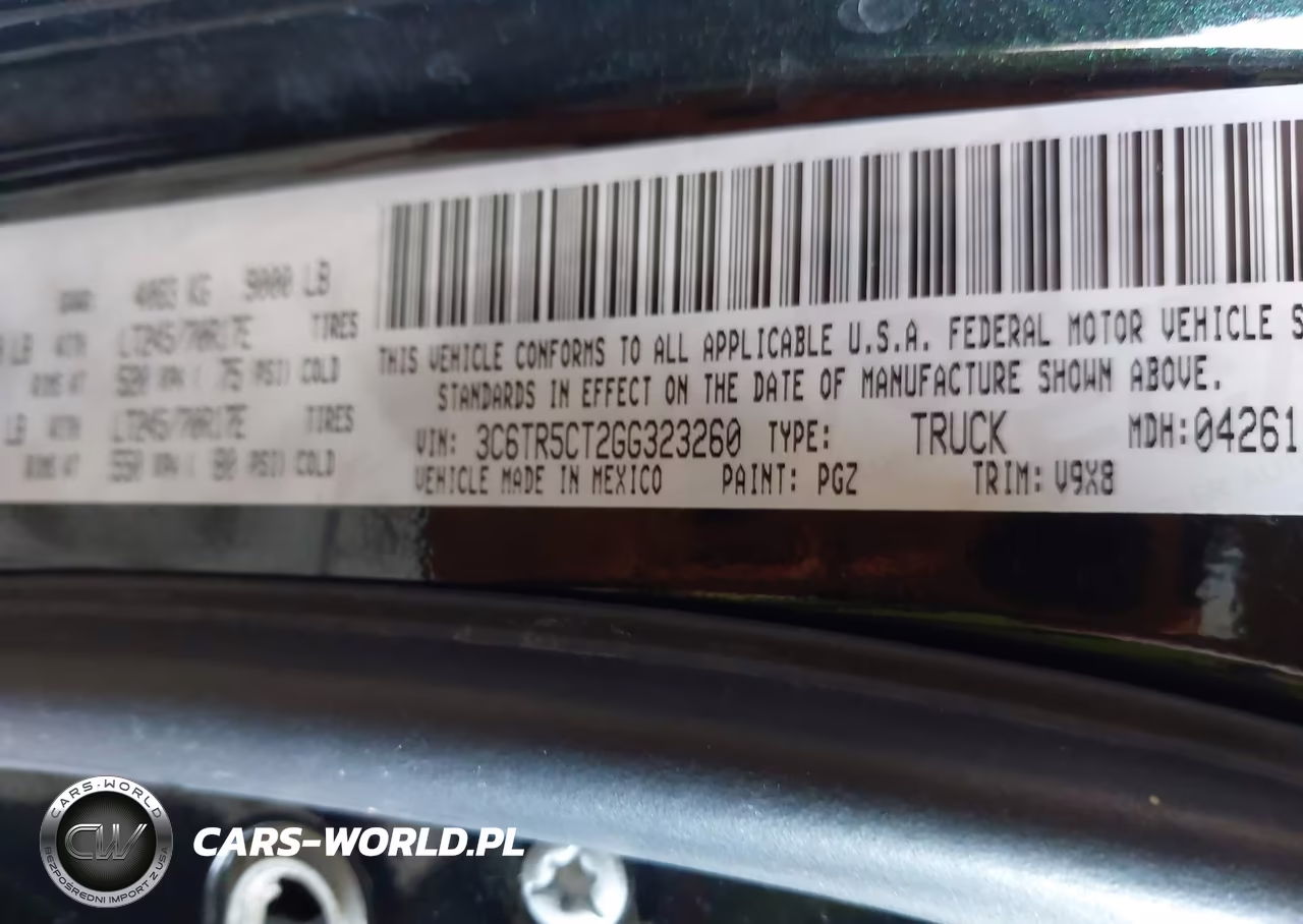 2016 Ram 2500 Tradesman VIN:3C6TR5CT2GG323260 - 9