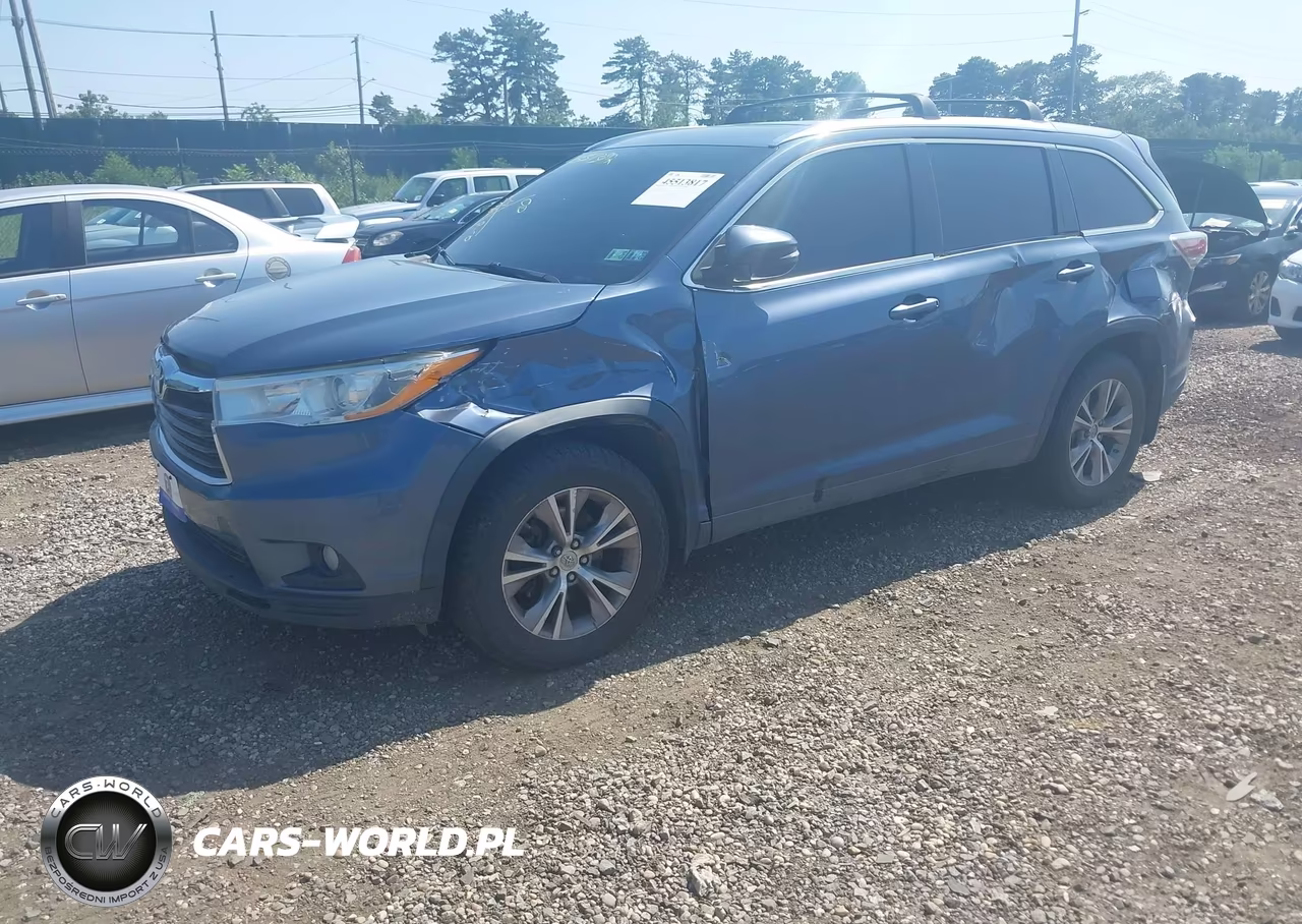 2014 Toyota Highlander Xle V6 VIN:5TDJKRFH8ES040881 - 2