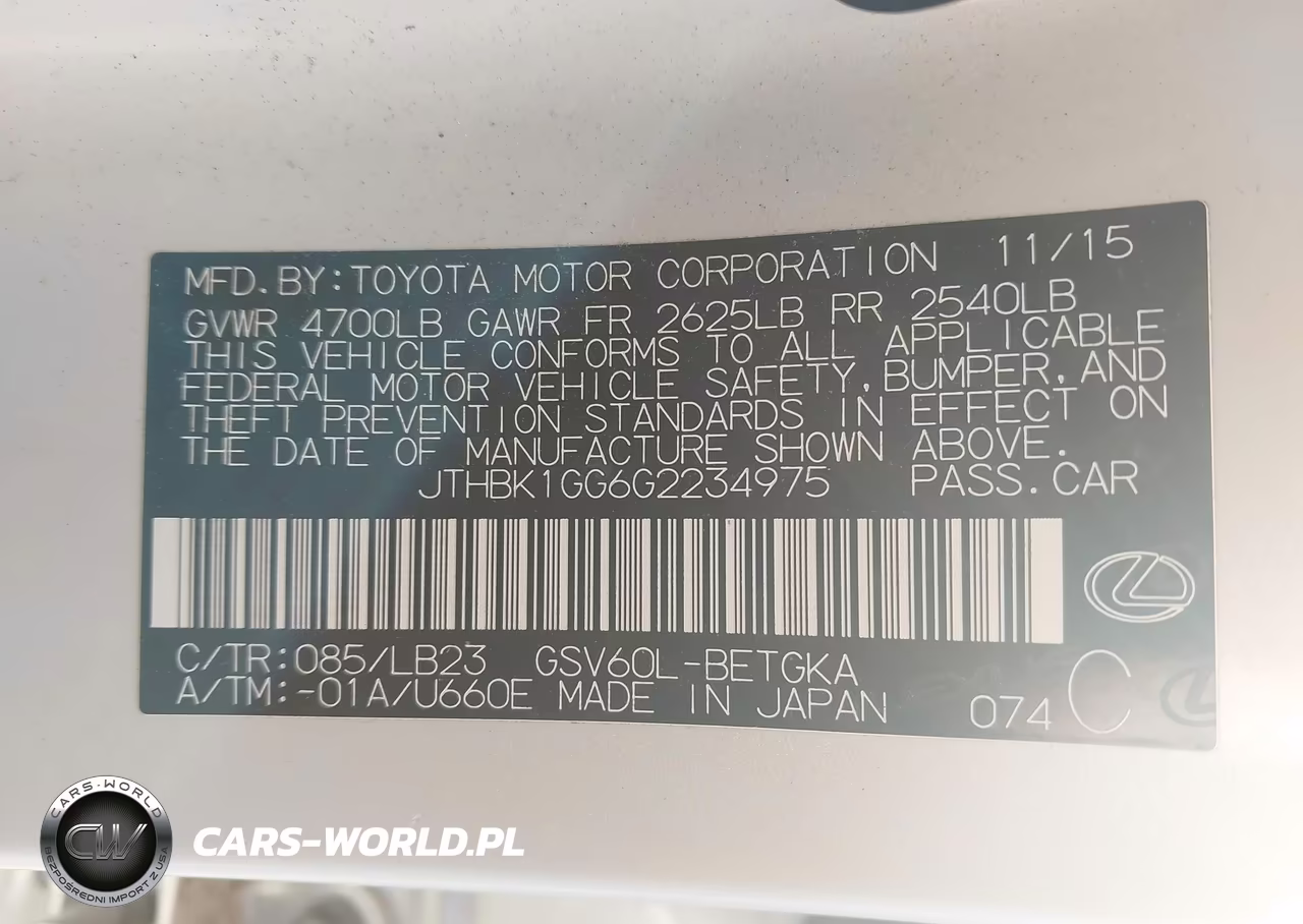 2016 Lexus Es 350 VIN:JTHBK1GG6G2234975 - 9