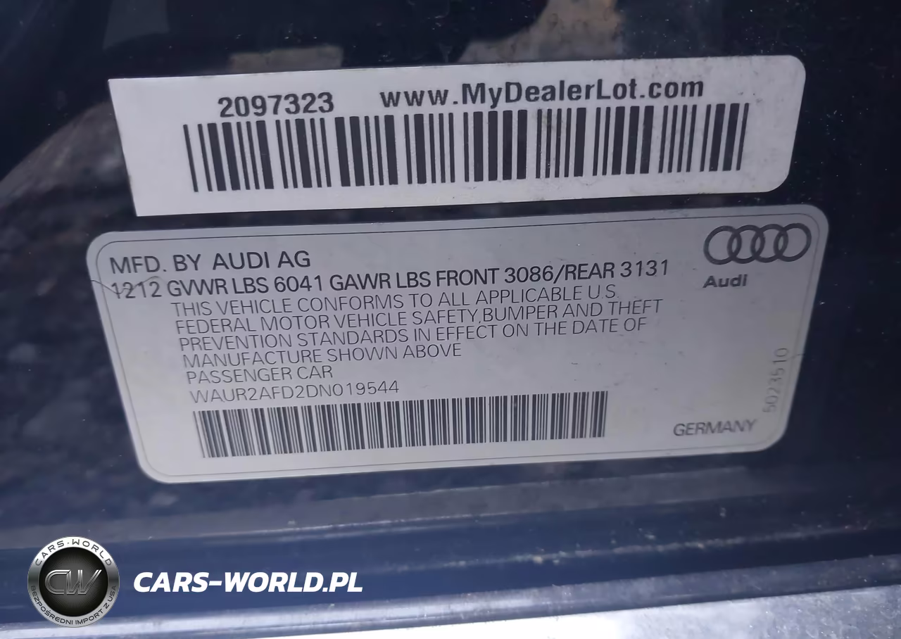 2013 Audi A8 L 4.0T VIN:WAUR2AFD2DN019544 - 9