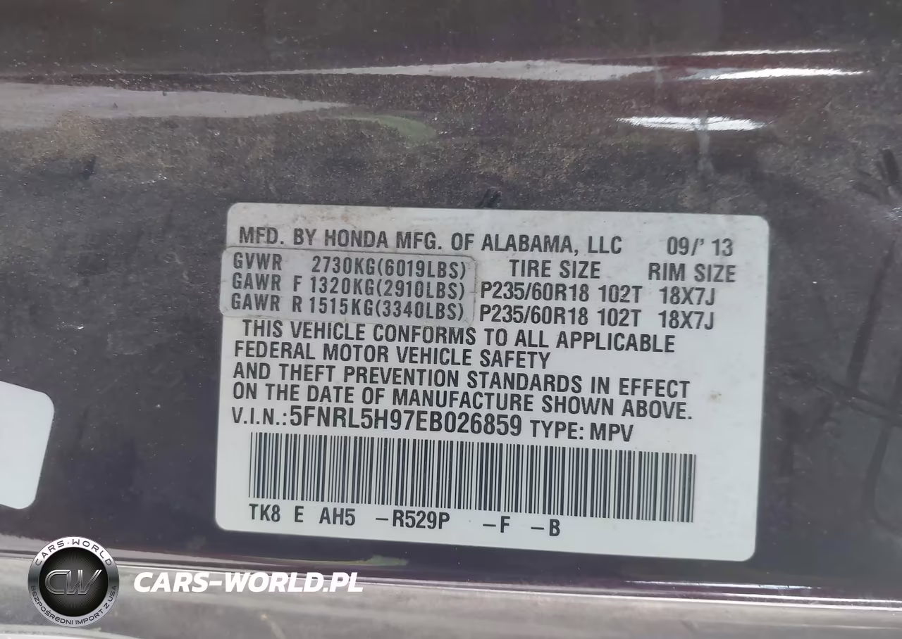 2014 Honda Odyssey Touring-Touring Elite VIN:5FNRL5H97EB026859 - 9