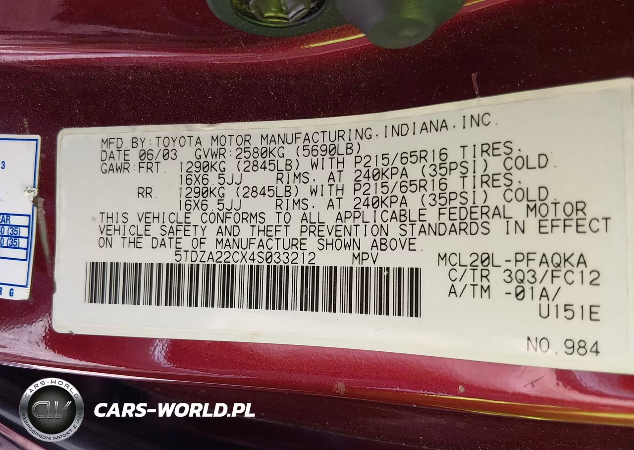 2004 Toyota Sienna Xle VIN:5TDZA22CX4S033212 - 9