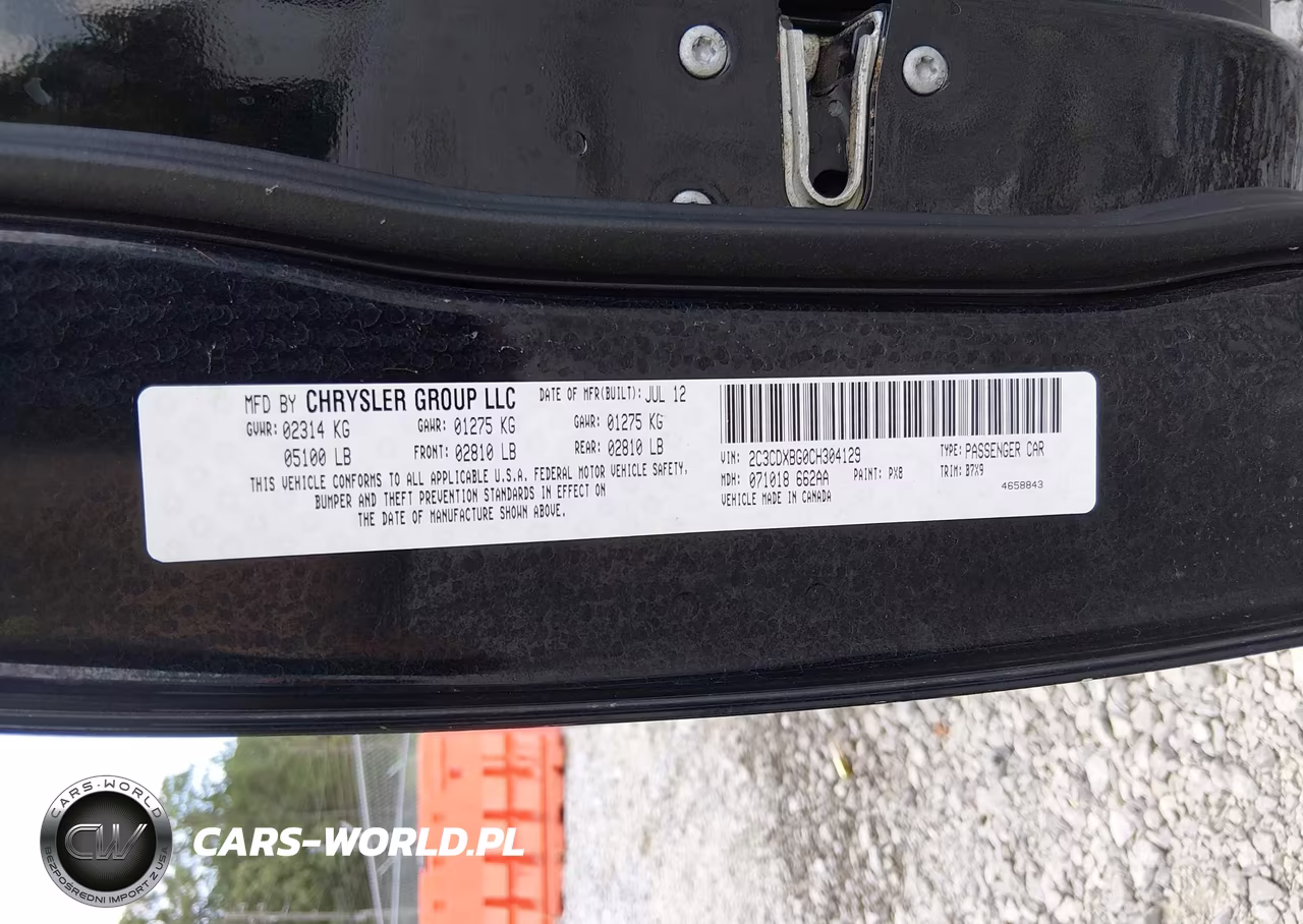 2012 Dodge Charger Se VIN:2C3CDXBG0CH304129 - 9