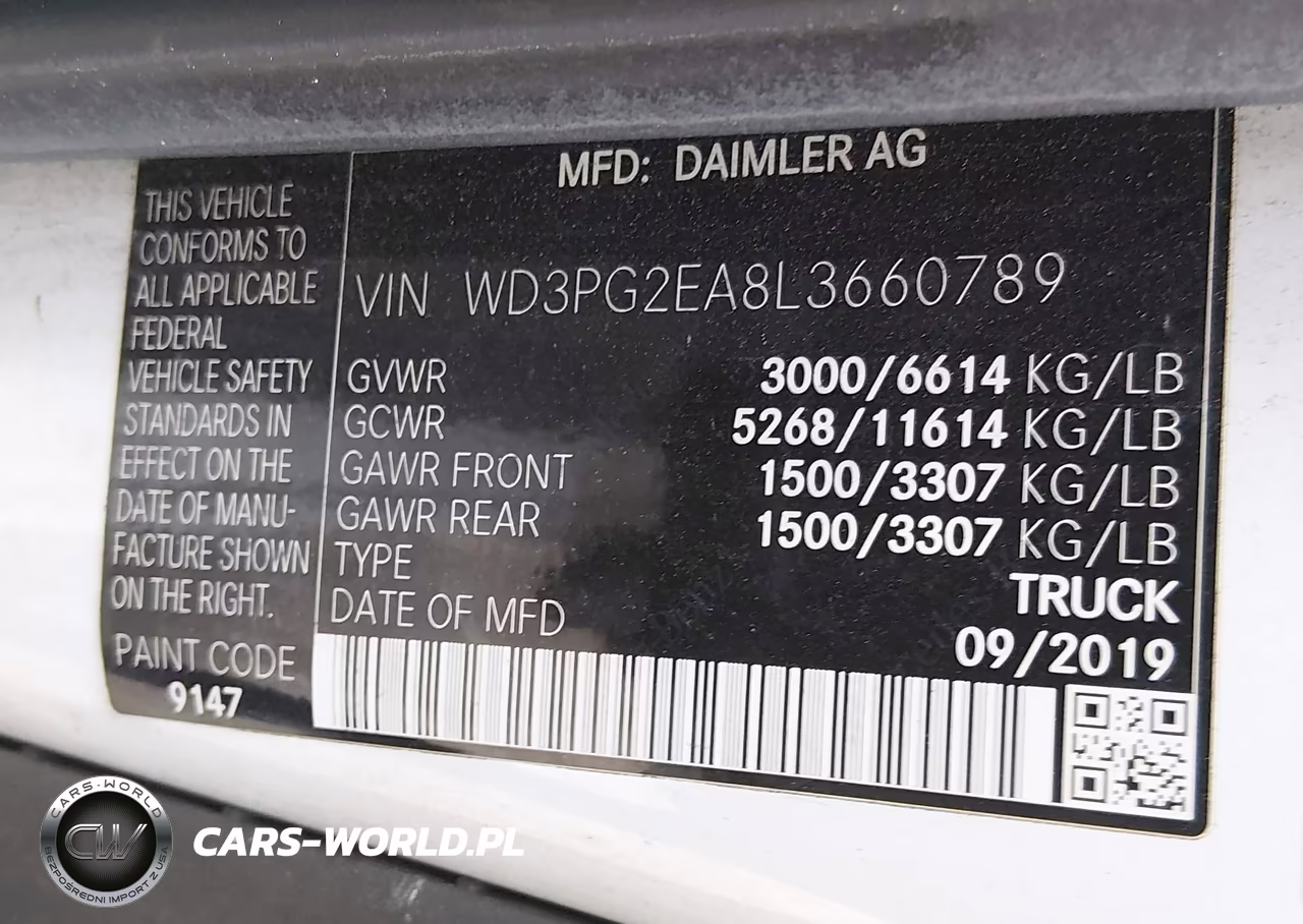 2020 Mercedes-Benz Metris VIN:WD3PG2EA8L3660789 - 9